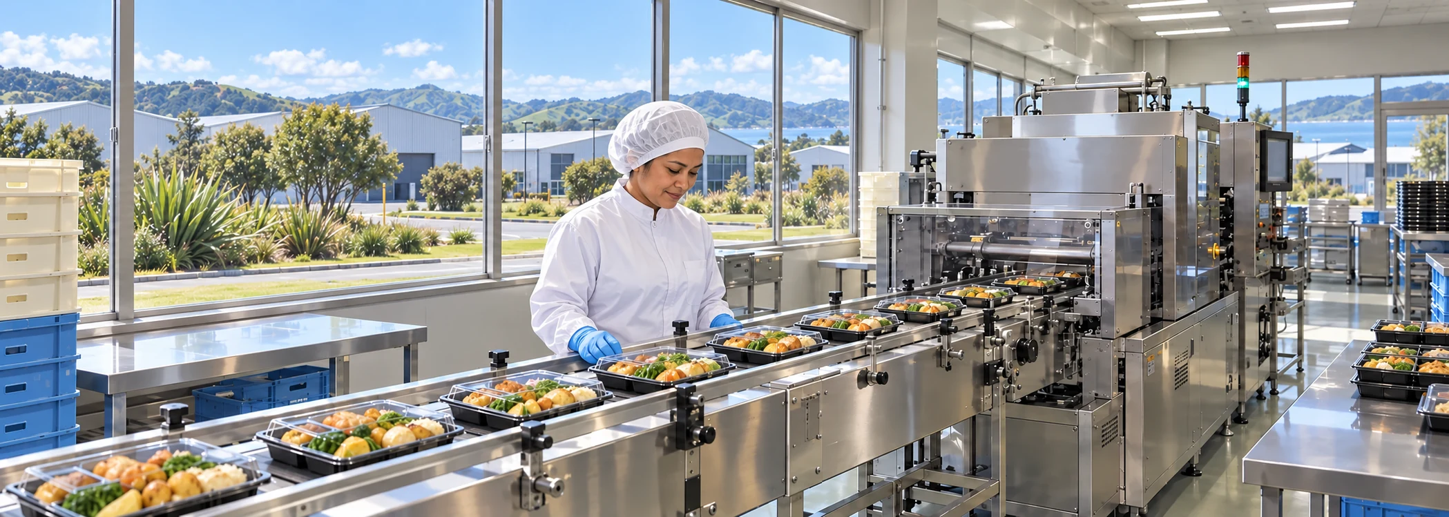 Application illustration of food conveying and packaging equipment in New Zealand