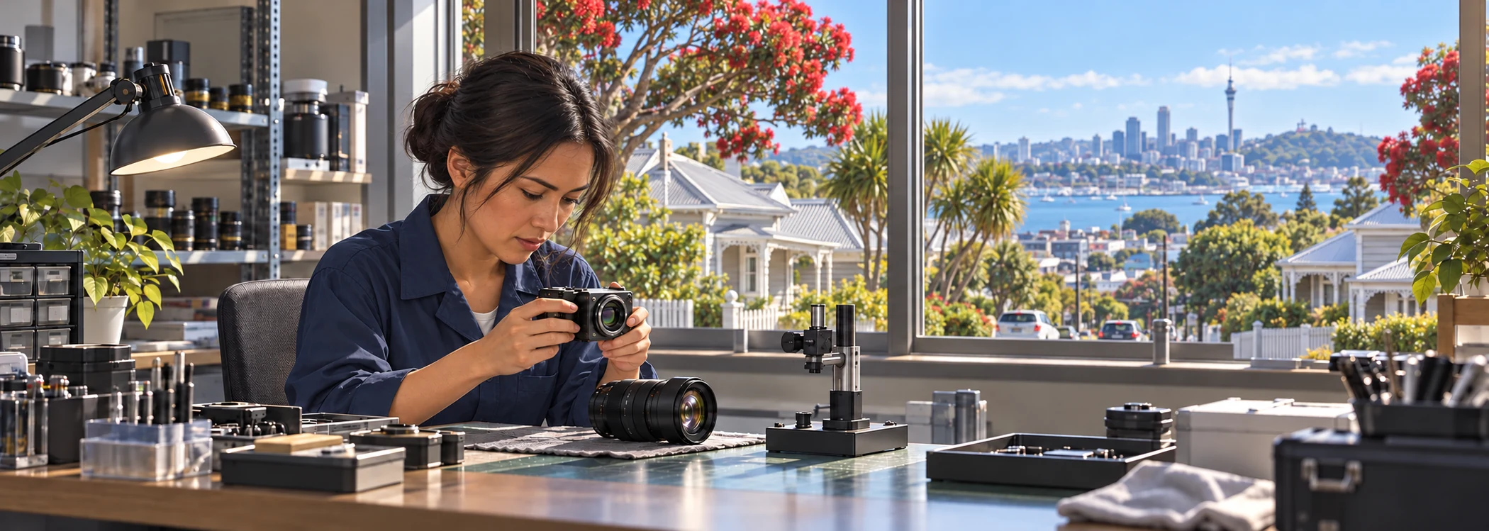 Application illustration of cameras and precision optical components in New Zealand
