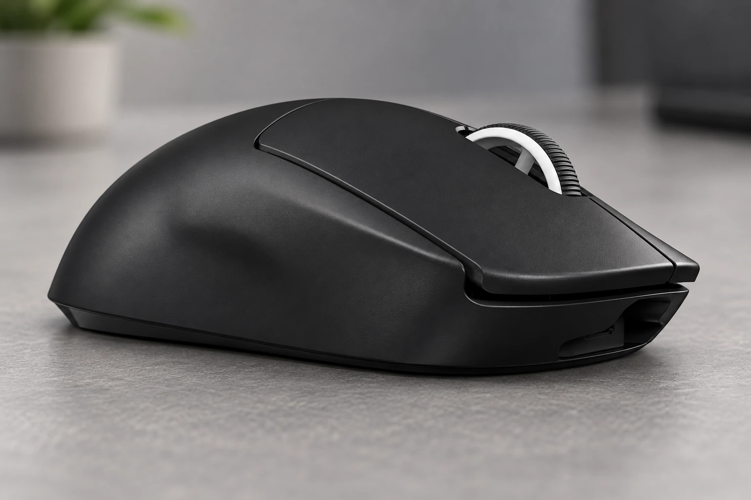 Gaming-mouse moving parts · Evaluate plastic button contacts and wheel supports separately, with sensors and electrical contacts excluded from the application area.