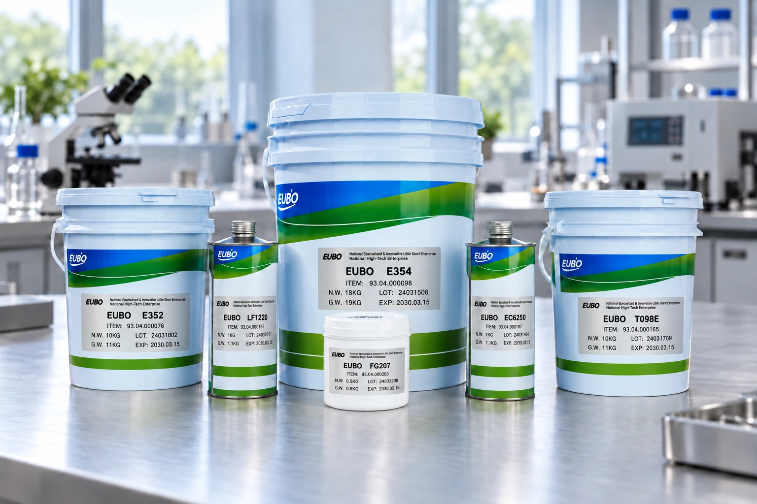 Edited laboratory scene based on EUBO original product packaging