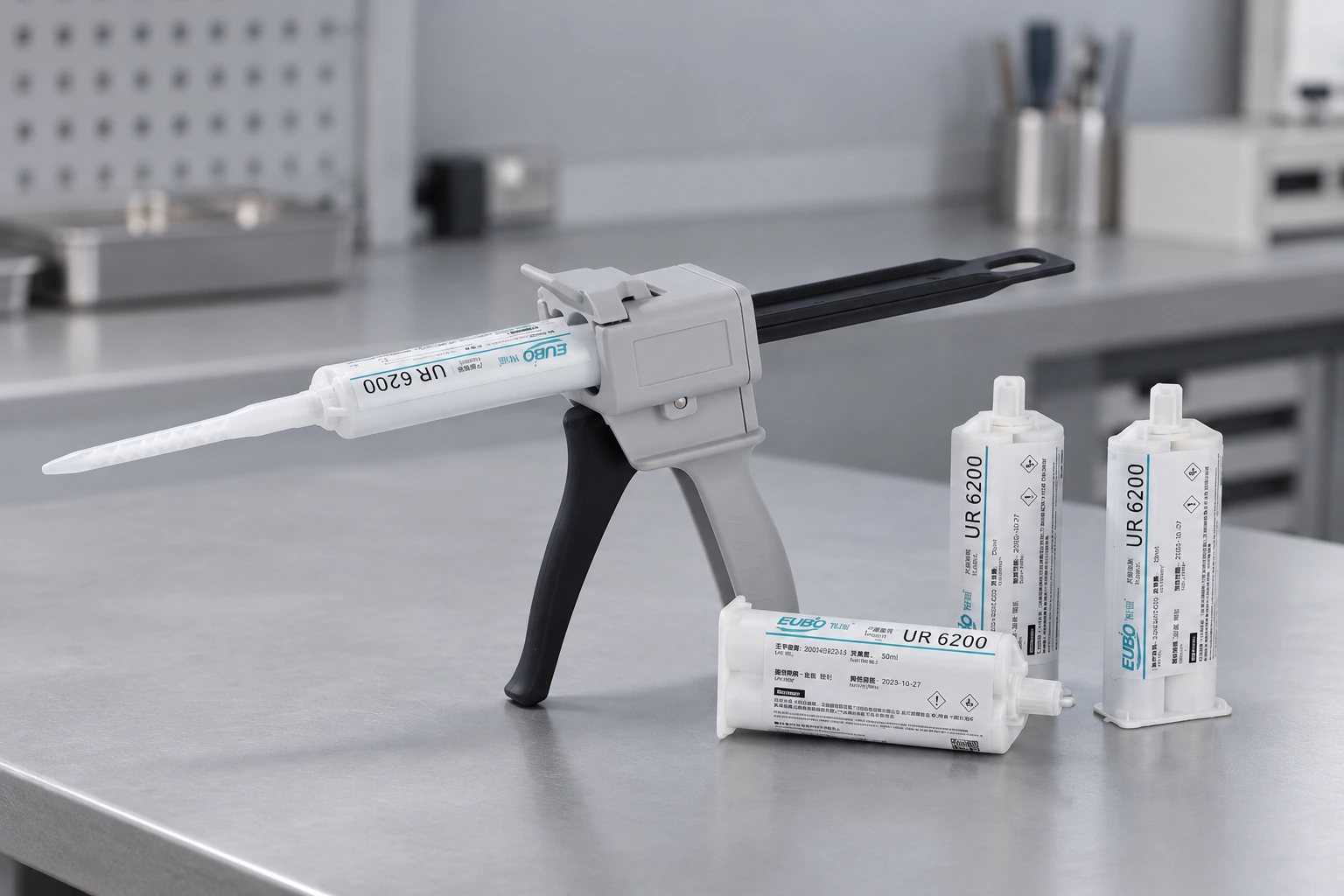 Two-part mixing & filling · Match the cartridge and mixer to the dispensing process; confirm mixing ratio and working time for the grade.